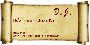 Dörmer Jozefa névjegykártya